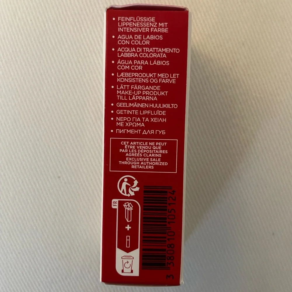 New! Clarins Hydrating Water Lip Stain in #3 Red Water - Picture 6 of 10